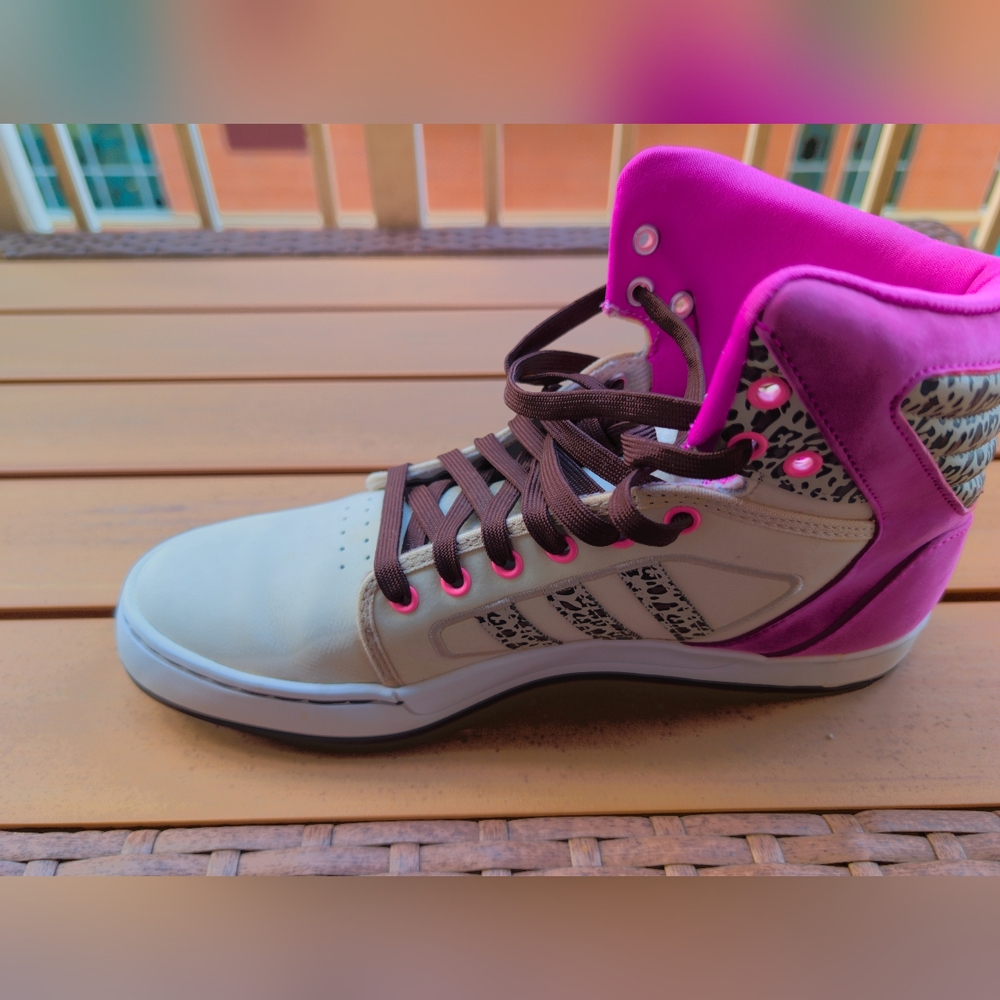 Adidas Originals Adi High Ext Womens Size 9 Shoes Sneakers Vivid Pink/Cream - Picture 3 of 6